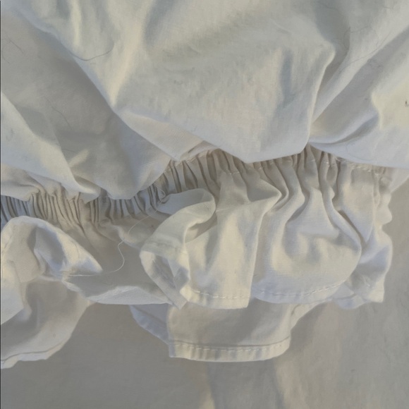 Chelsea and Violet Off The Shoulder White Puff Sleeve Poplin Dress - Picture 4 of 8